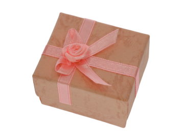 Ringbox Schmuckbox rechteckig rosa